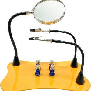 Sutekus Helping Hands for Soldering PCB – Soporte para placa de circuito con lupa de 2.5X para reparación electrónica, joyería, manualidades, Sutekus Helping Hands for Soldering PCB – Soporte para placa de circuito con lupa de 2.5X para reparación electrónica, joyería, manualidades,