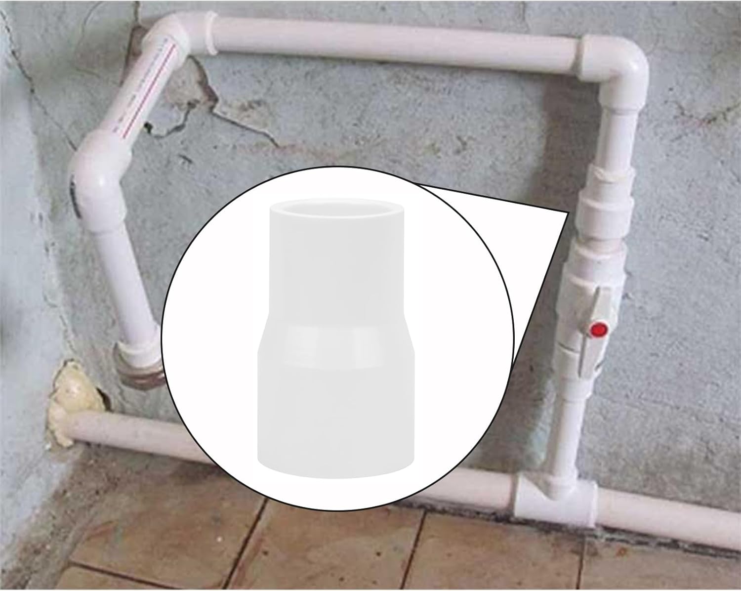 Paquete de 15 adaptadores de acoplamiento reductor de PVC DWV de 1 pulgada x 34 pulgadas (enchufe x zócalo) Schedule 40 PVC DWV Acoplamiento
