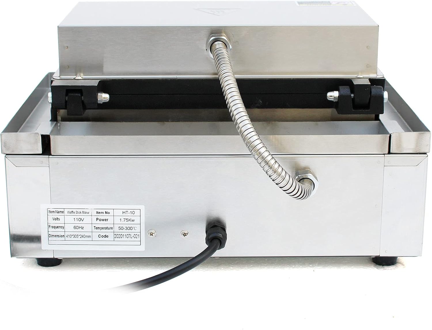 Máquina eléctrica de gofres comercial de 10 piezas, temperatura de 110 V, 122-572 , horneador de gofres belga antiadherente para restaurante y uso