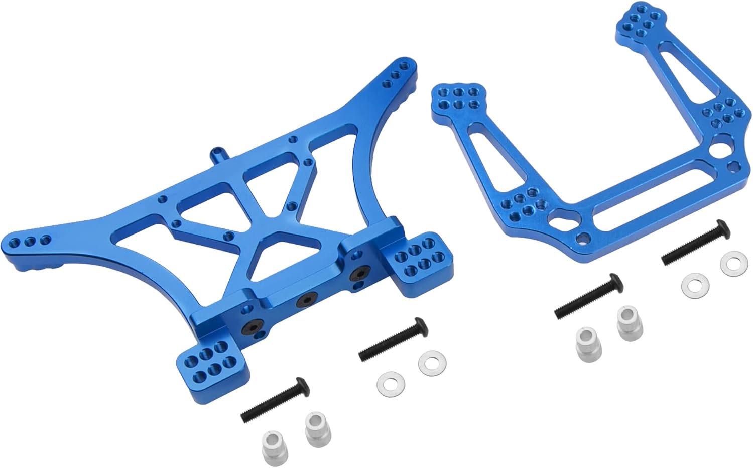 ShareGoo – Soportes de torre de choque delantero y trasero de metal, parte mejorada de 3638 3639, compatible con Traxxas Slash 2WD Rustler VXL
