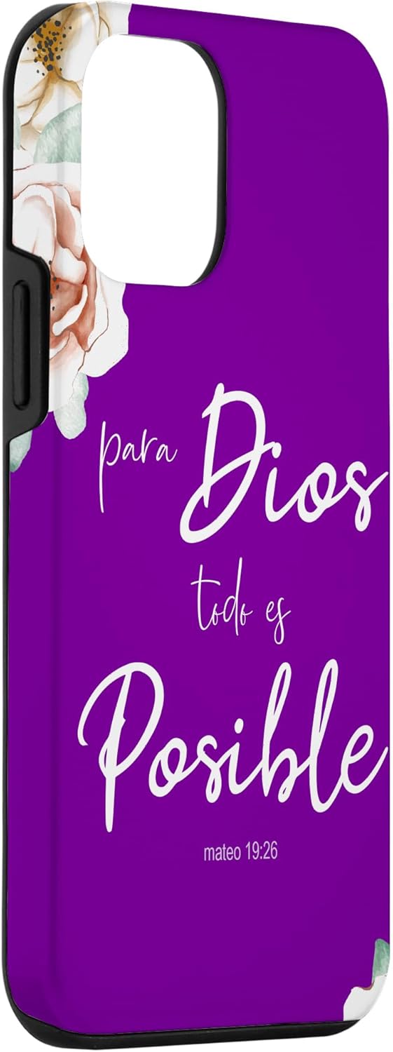 iPhone 12 mini PARA DIOS TODO ES POSIBLE  Mateo 19 26  Biblia Cristiano Case