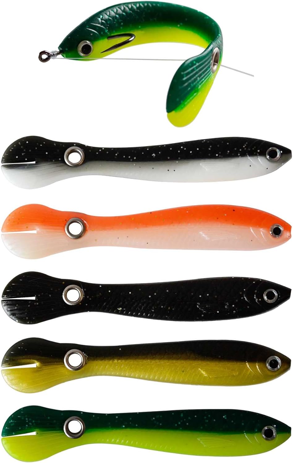 10 señuelos de pesca biónicos suaves, 3.94 pulgadas, para natación, lubina, mezcla de colores, simulación, locha, cebo suave, hundimiento lento,