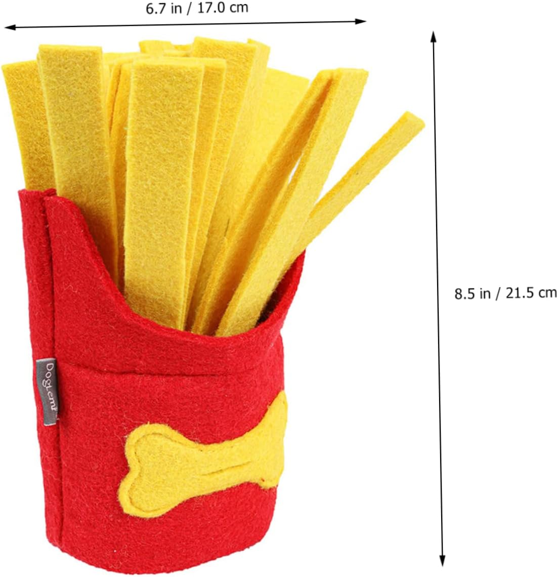 balacoo Juego de comida interactiva en forma de felpa masticable chirriante papas fritas juguetes habilidades ocultar forraje lento para cachorros,