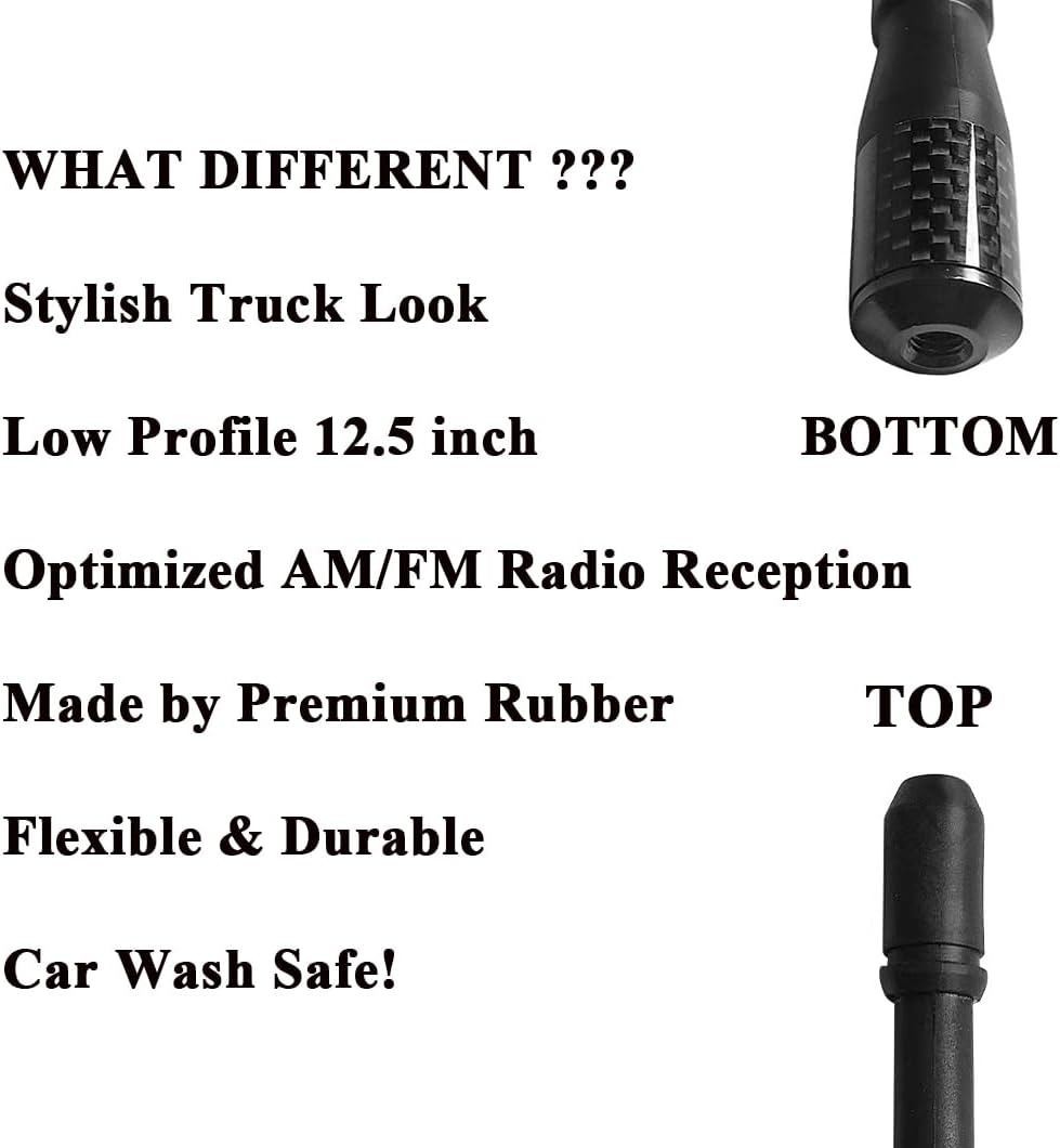 Antena de radio para camión compatible con Ford F150 Raptor F250 F350 (2009-2023) y para camiones Dodge RAM 1500 2500 3500 (2009-2023)  Recepción de