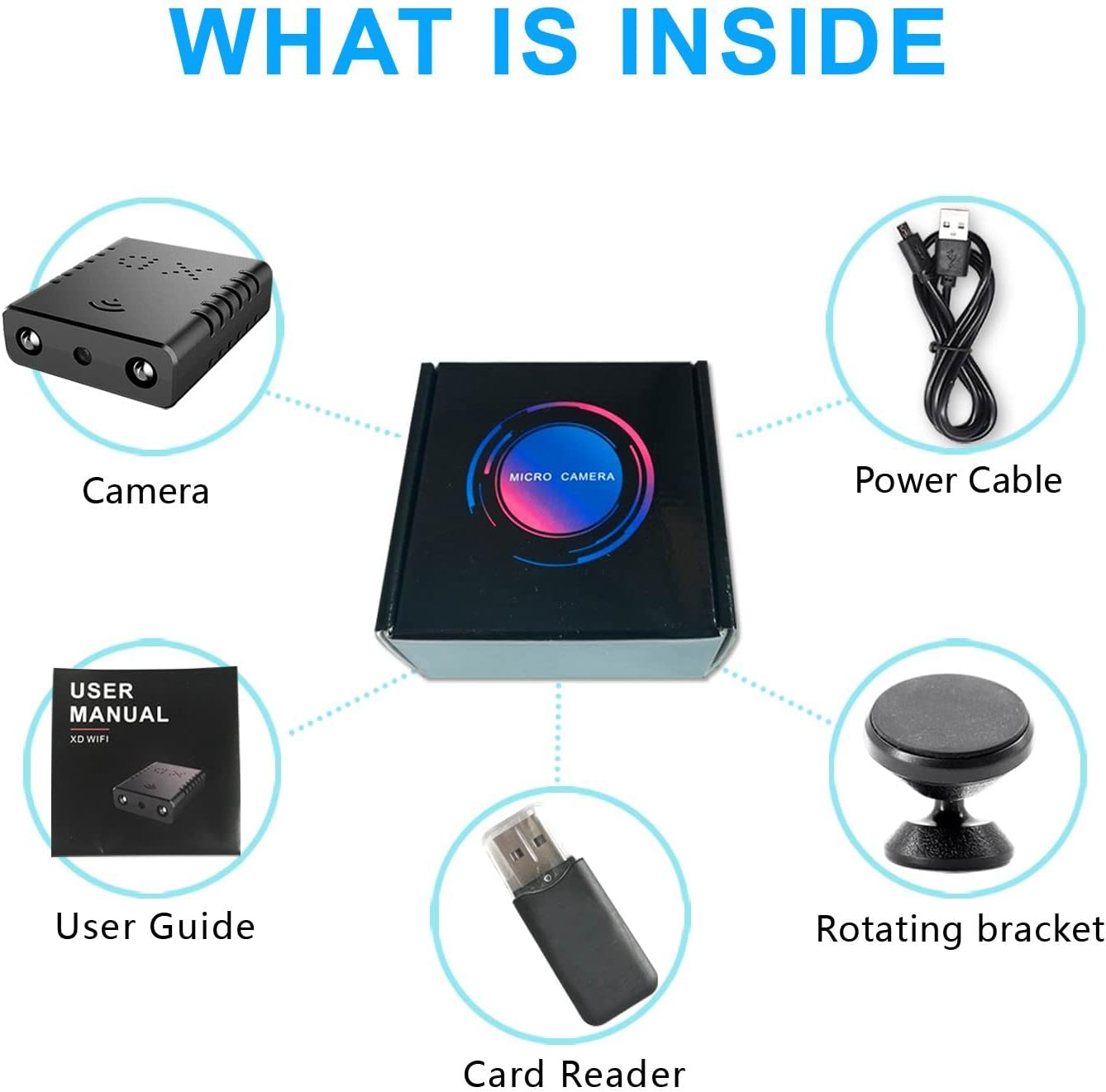 Cámara espía más pequeña, detector de cámara oculta, cámara de seguridad WiFi inalámbrica HD1080P, cámara de niñera, monitor de bebé con visión