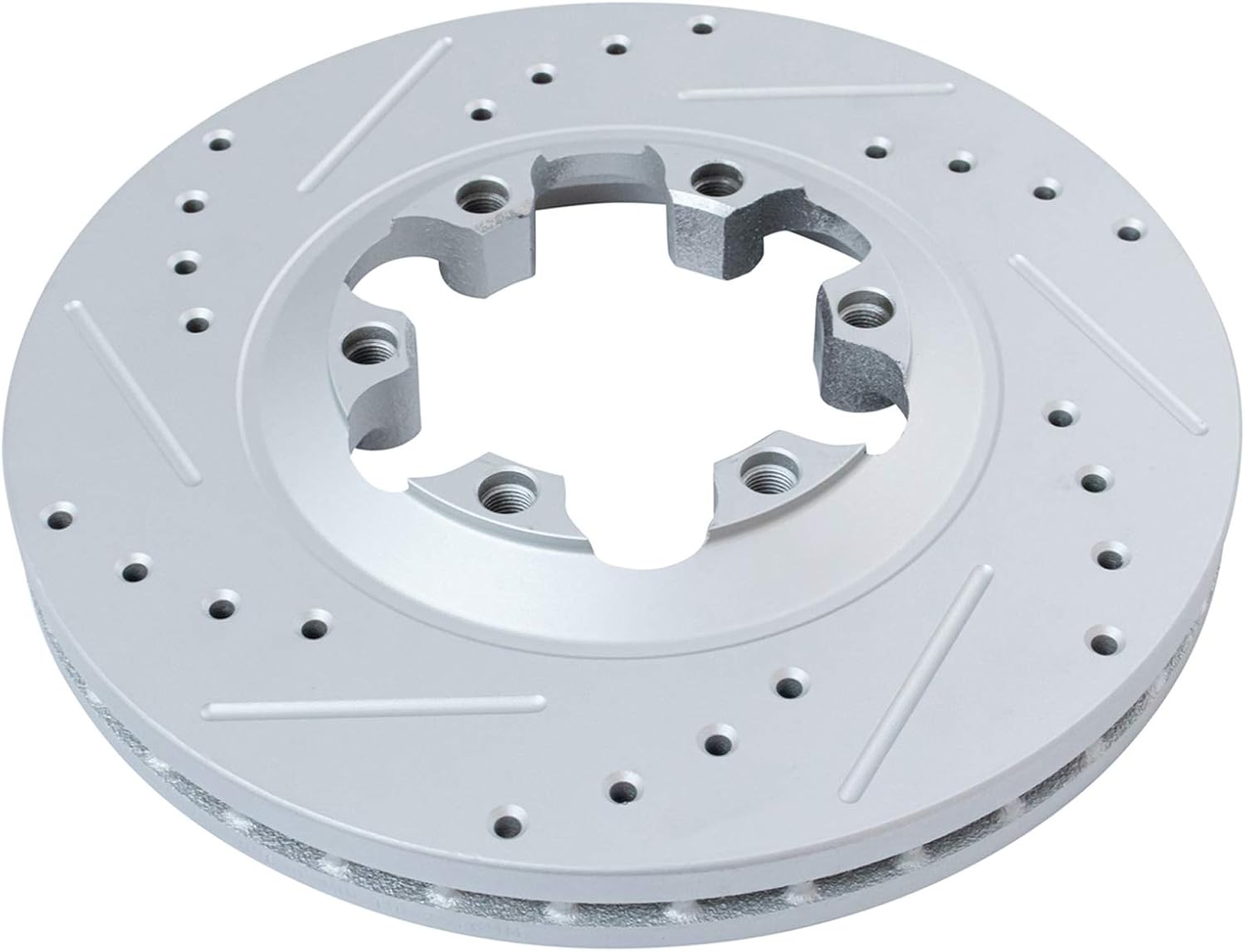 TRQ Pinza de rotor de rendimiento de almohadilla de cerámica delantera y líquidos compatibles con Chevrolet GMC Isuzu