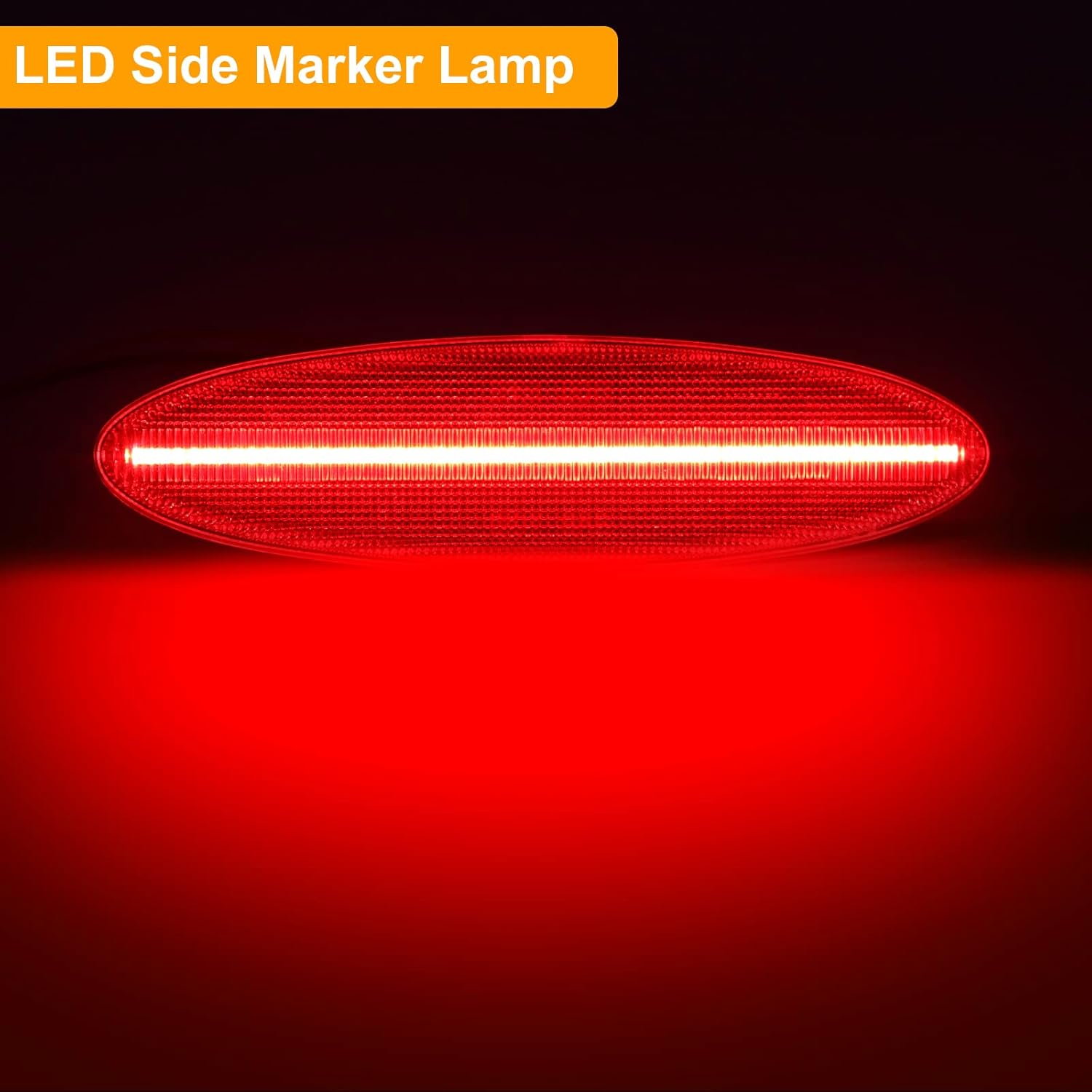 Luz de marcador lateral LED completa compatible con Corvette C5 1997-2004, carcasa roja LED roja parachoques trasero guardabarros repuesto OE #