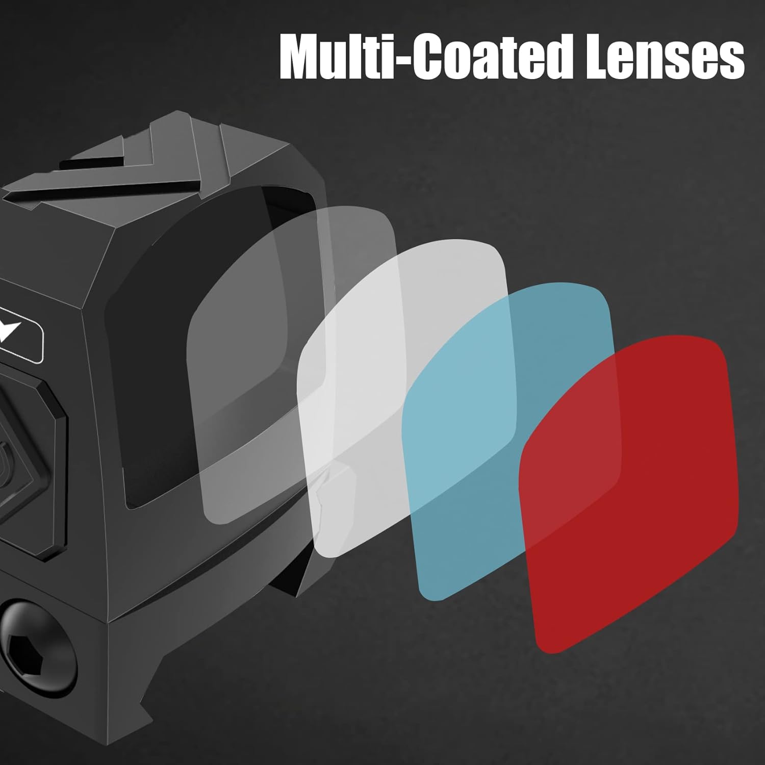 UUQ Mini reflejo de punto rojo Sight Shake Awake Vista óptica para rifles, pistolas y escopetas 2MOA, 12 ajustes de brillo rojo alcance para