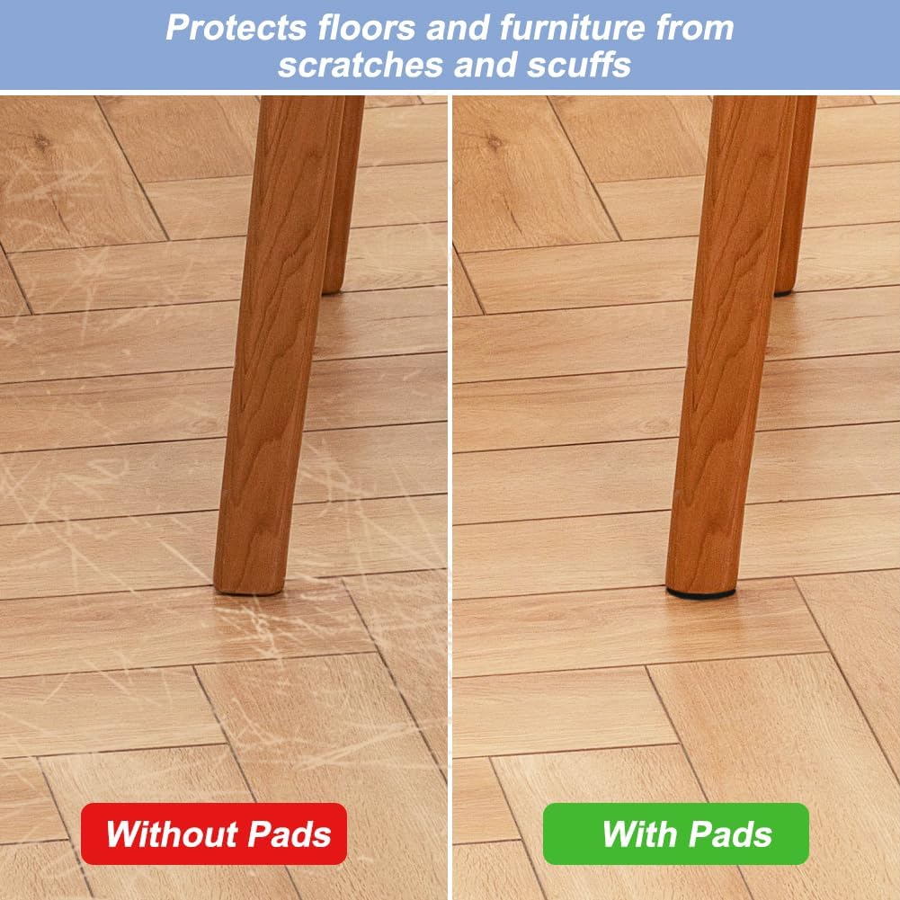 Shintop Cinta adhesiva de fieltro para bricolaje, rollo de tira de fieltro resistente cortada en cualquier forma para proteger tu suelo de madera