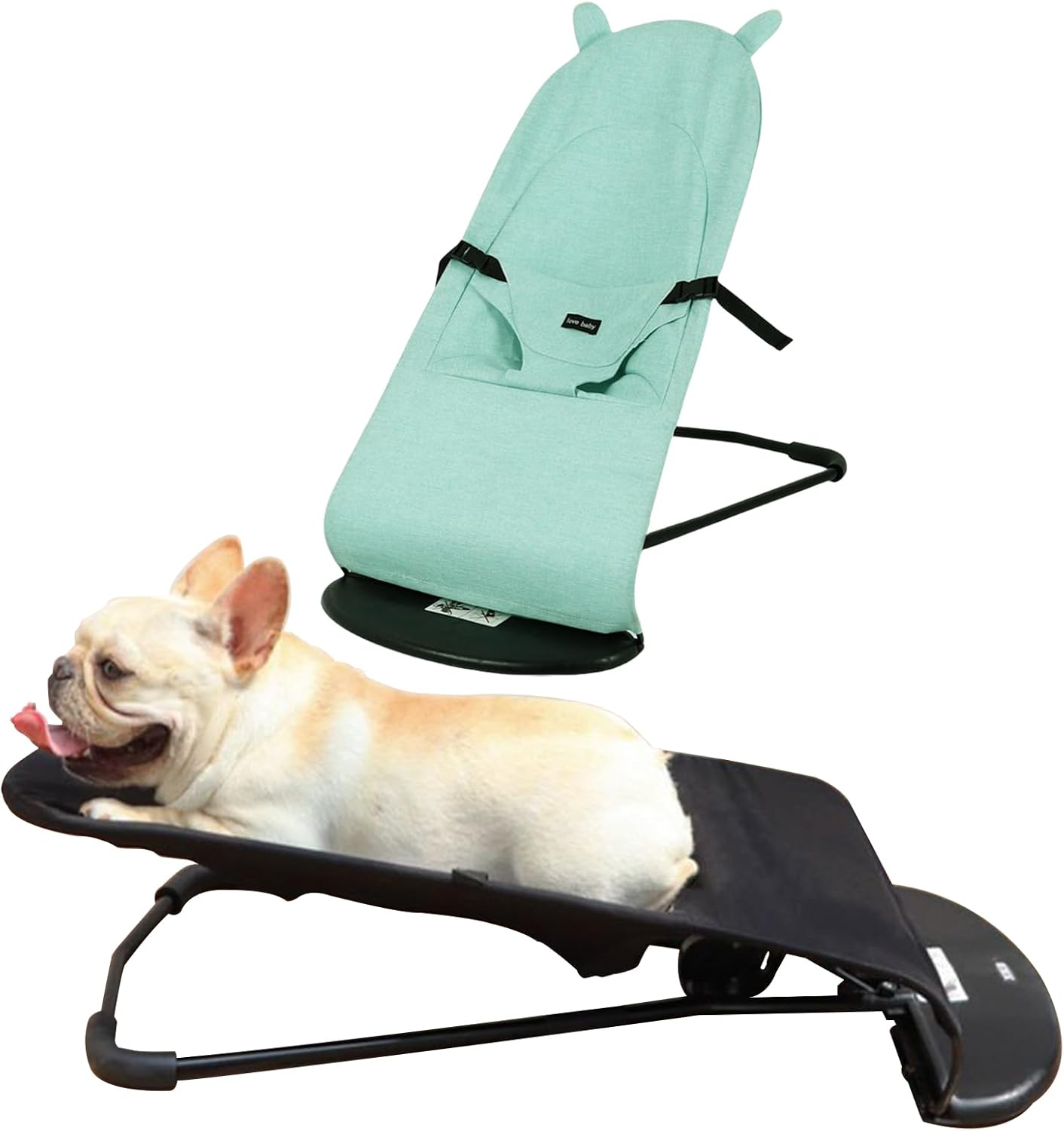 VARONGHKOO Silla mecedora para perros y gatos con funda extraíble y lavable, 4 modos de ajustes, silla plegable para perros pequeños, cama plegable