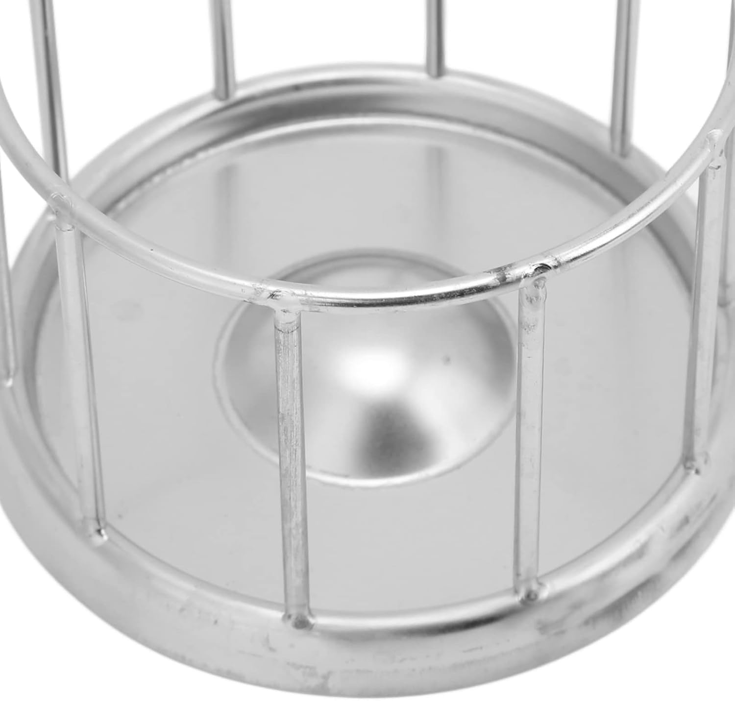 Plato de comida para reptiles, plato de comida para reptiles de acero inoxidable, forma de barandilla redonda duradera, bandeja de agua fácil de