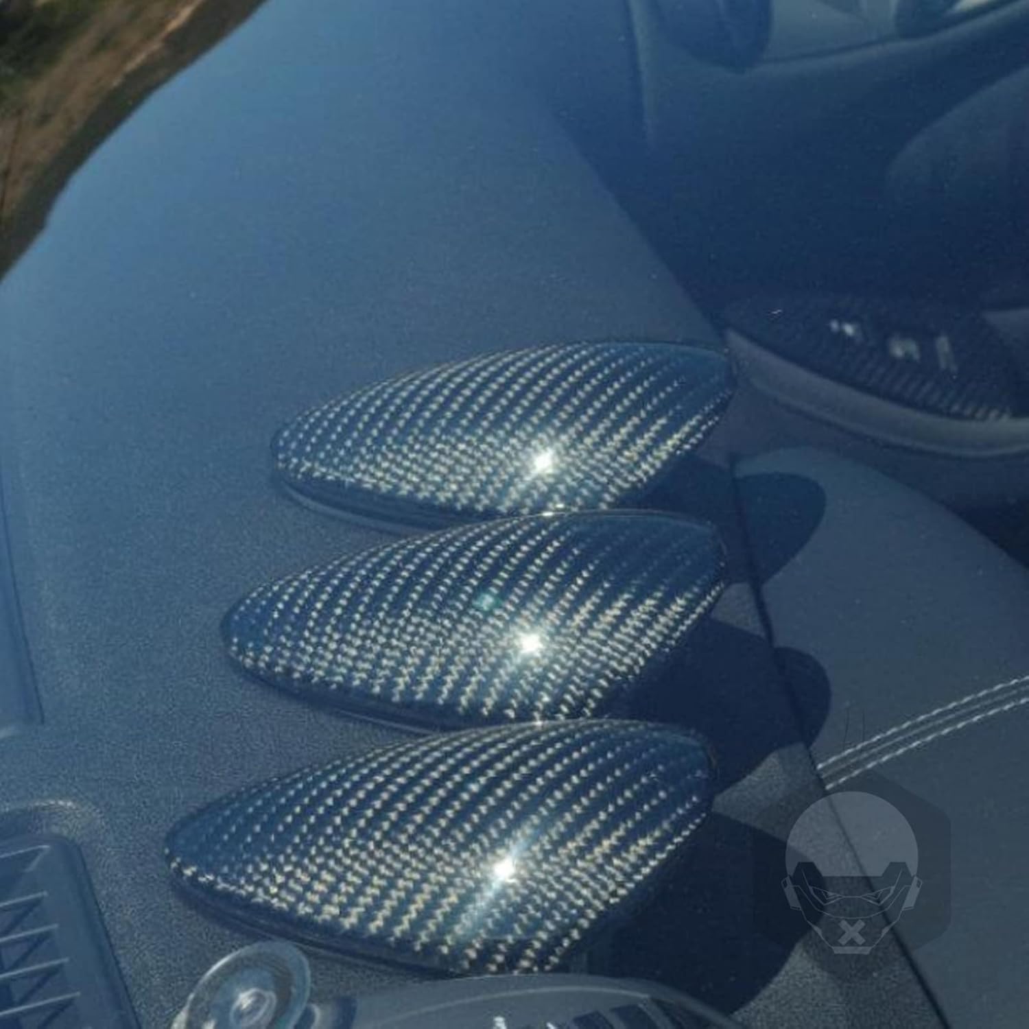 Cubierta de fibra de carbono mejorada compatible con Nissan 370Z Speedmeter Interior Panel de salpicadero, 3 piezas