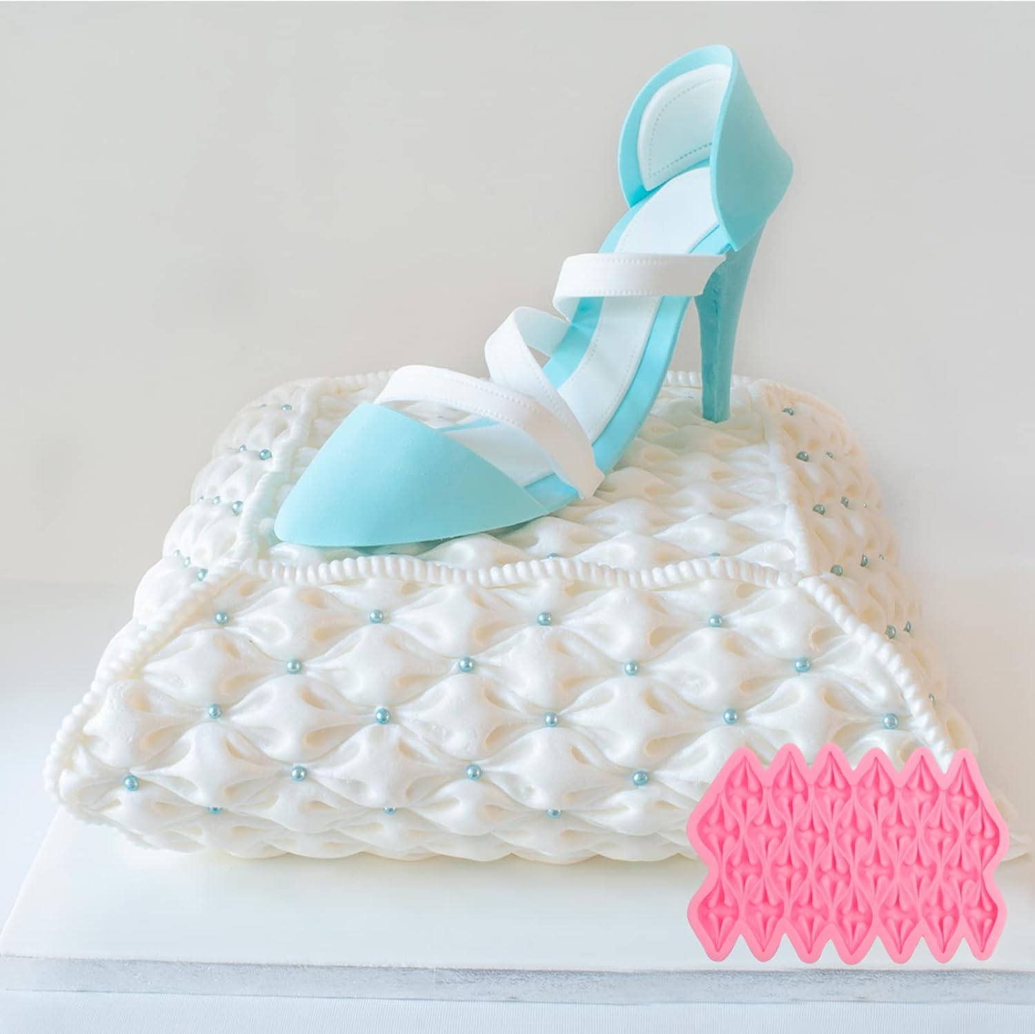 Molde de silicona para fondant de tela, molde de chocolate para manualidades, dulces, azúcar, pasta de goma de mascar