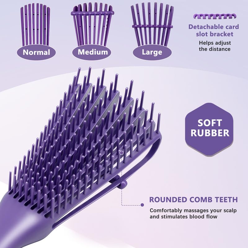 Juego de 11 cepillos de pelo para mujeres y hombres, cepillo desenredante para cabello natural negro, cepillo de cabello rizado con botella de spray