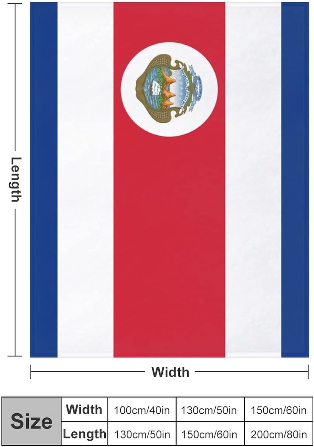 Manta de bandera de Costa Rica, franela suave, con patrón impreso, mantas decorativas para cama y sofá