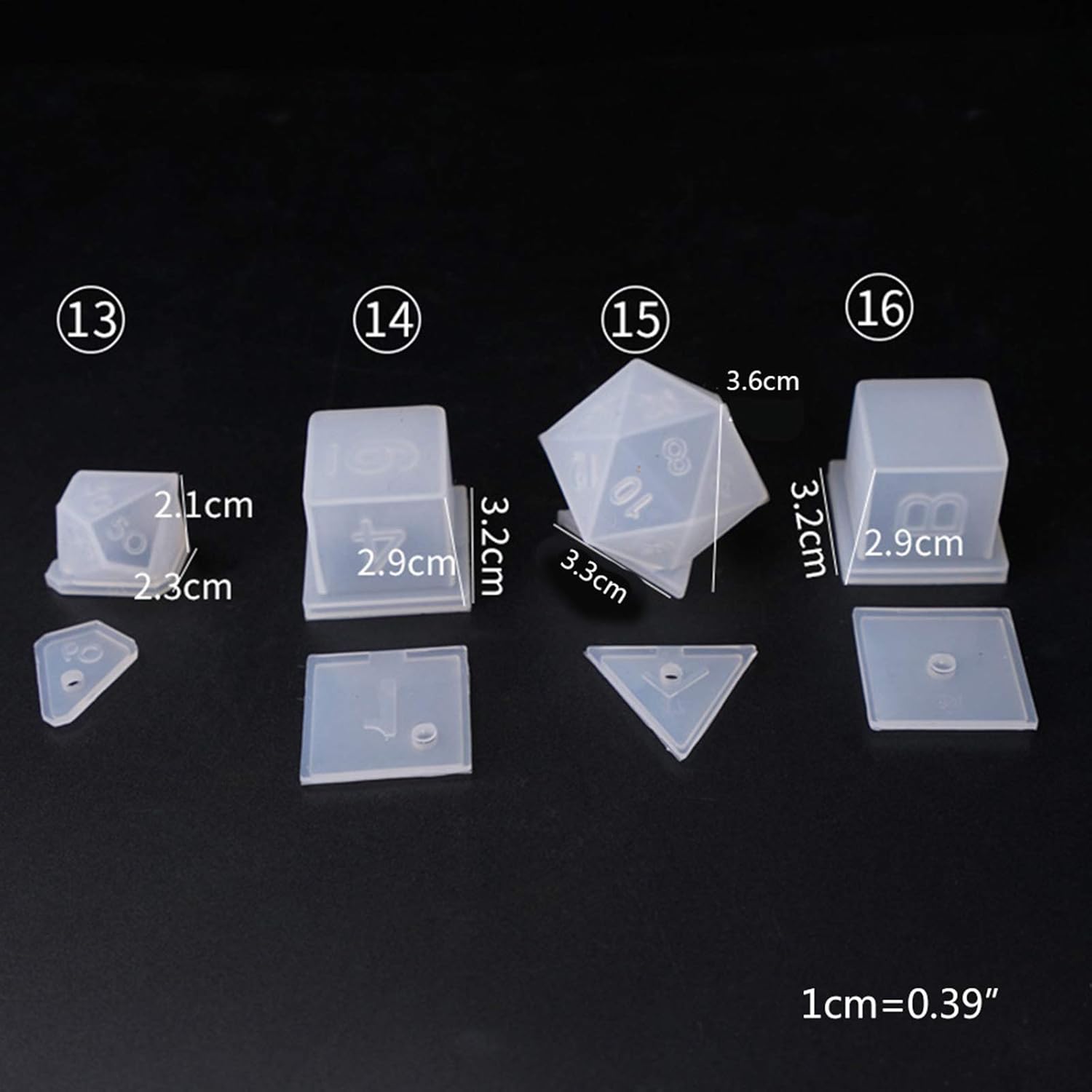 Molde epoxi para dados con forma de filete, moldes de resina digital, manualidades de juegos digitales, moldes de fundición de resina epoxi para