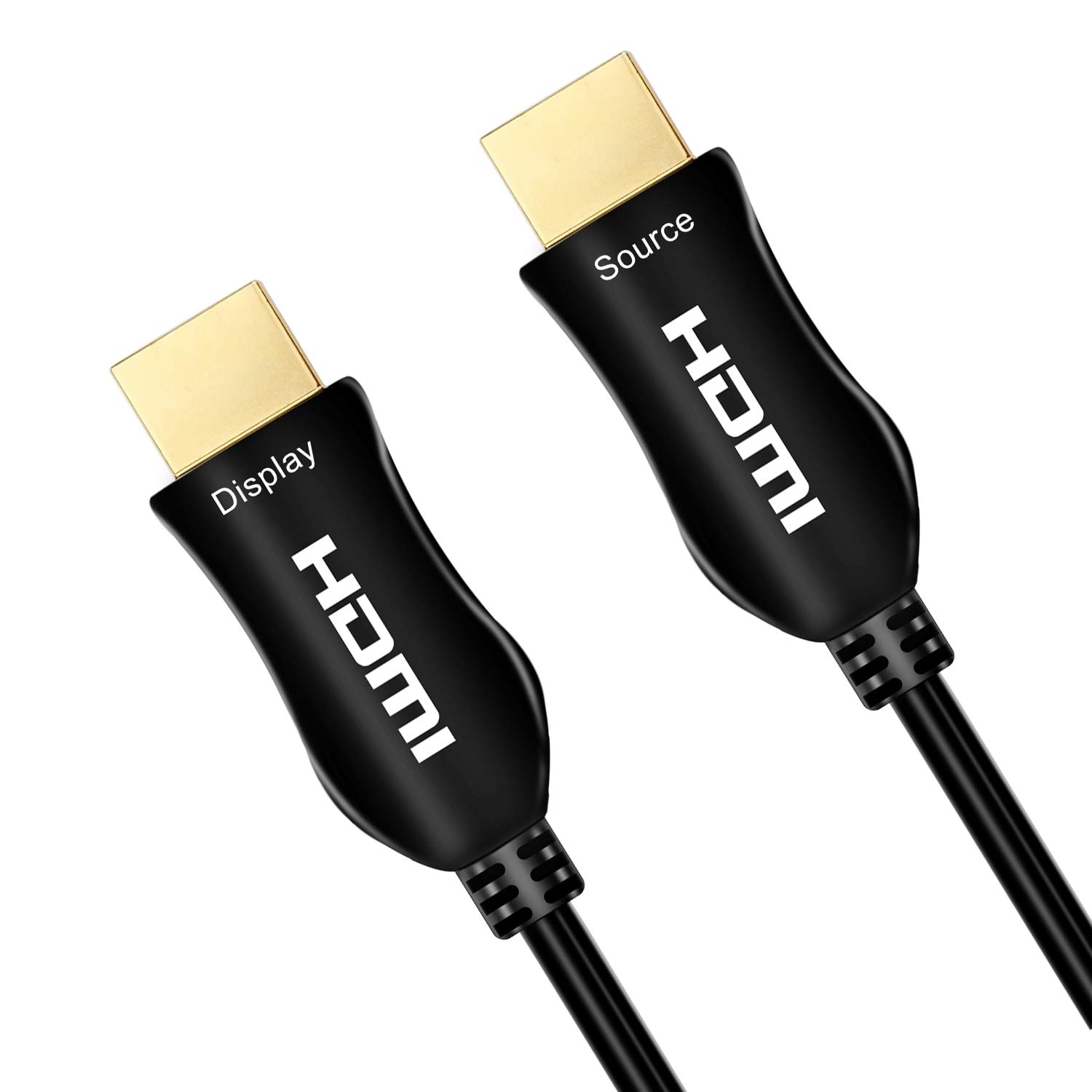 Cable HDMI 4K HDR de 3 a 300 pies .914 a 91.44 metros, 144 Hz de alta velocidad Ultra HD, HDMI 2.0 18 Gbps, Fiber Optic HDMI Cable HDMI Negro