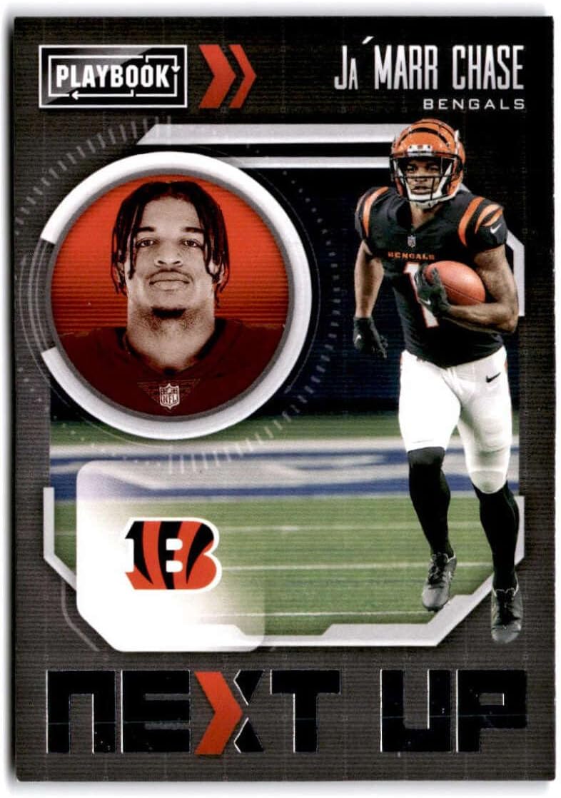 2021 Panini Playbook Next Up #NXT-JMC JA’MARR CHASE Cincinnati Bengals Football Trading Card