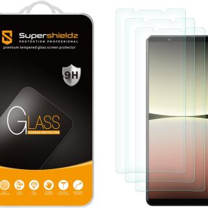 Supershieldz Protector de pantalla de vidrio templado diseñado para Sony (Xperia 5 V), antiarañazos, sin burbujas Supershieldz Protector de pantalla de vidrio templado diseñado para Sony (Xperia 5 V), antiarañazos, sin burbujas