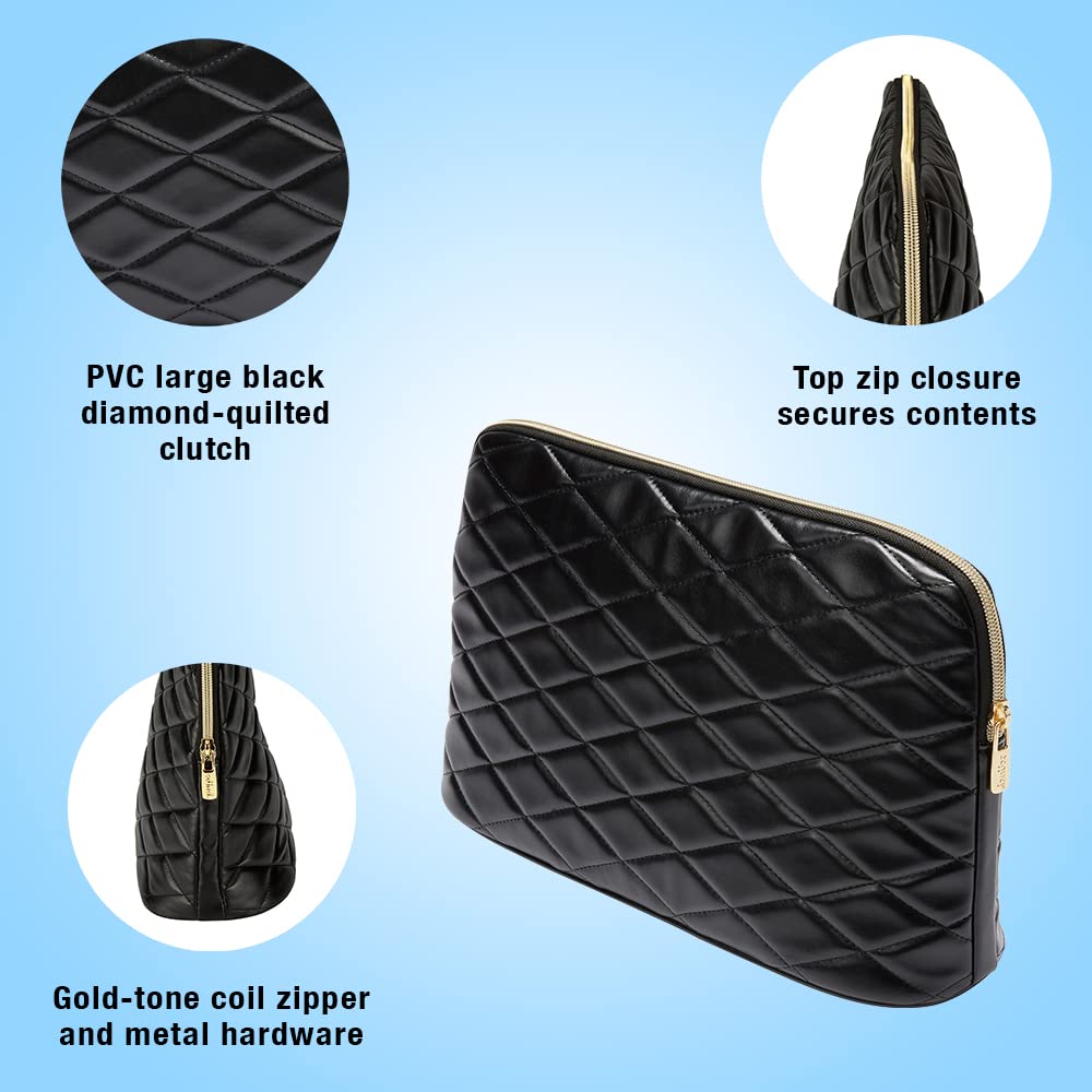 Conair Bolsa de maquillaje, bolsa de cosméticos, ideal para brochas de maquillaje o cosméticos, tamaño perfecto para bolsa de mano o de mano, forma