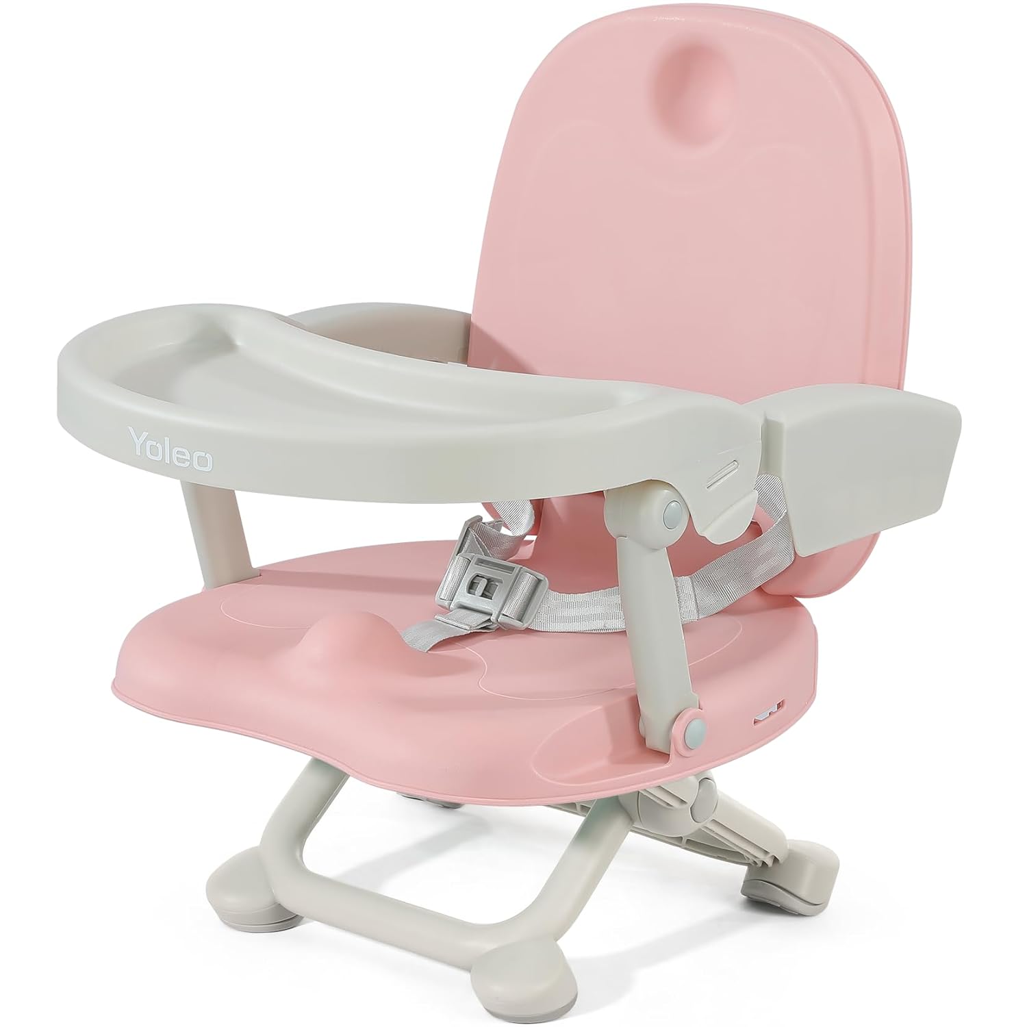 YOLEO Sillas altas para bebés y niños pequeños, asiento elevado para mesa de comedor con altura ajustable de 4 niveles, silla alta de viaje, asiento