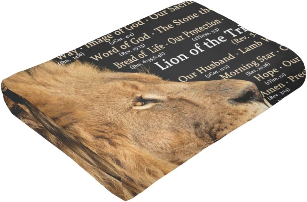 Manta de regalo religioso con nombres de Cristo, manta cristiana, suave, ligera, acogedora y cálida para mujeres y hombres, regalo – 80 x 60 pulgadas