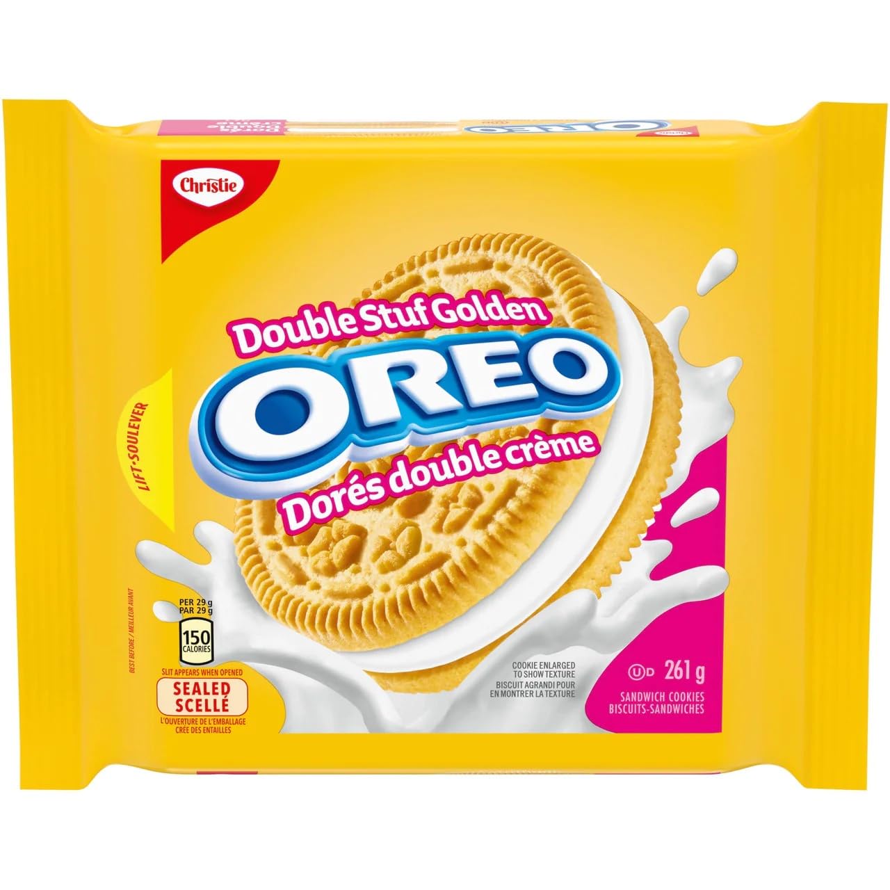Galletas Oreo Golden Double Stuf de 9.21 oz9.2 onzas, importadas de Canadá)