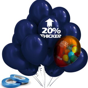 100 globos de color azul marino de 12 pulgadas, globos de decoración de fiesta, globos de látex de helio más gruesos para bodas, cumpleaños, 100 globos de color azul marino de 12 pulgadas, globos de decoración de fiesta, globos de látex de helio más gruesos para bodas, cumpleaños,