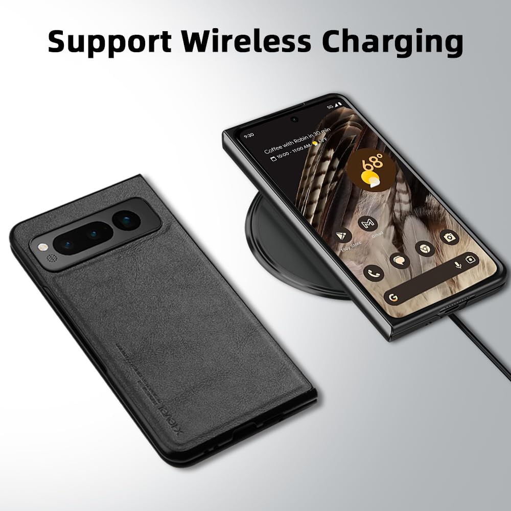 X-level Funda plegable para Google Pixel, delgada y delgada de piel sintética de alta calidad, a prueba de golpes, funda de protección plegable para