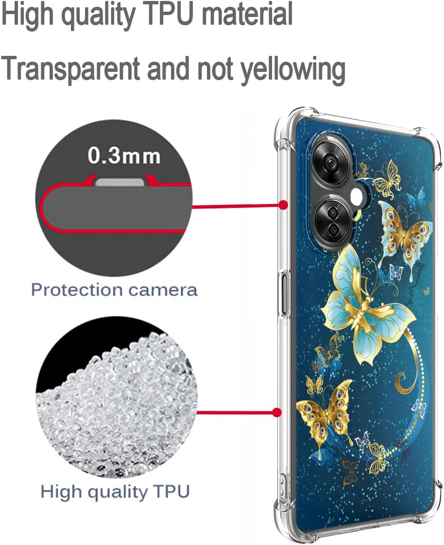 Funda para Oneplus Nord N30 5G, Oneplus Nord CE3 Lite, TPU suave, absorción de golpes, protección flexible de gasolina, funda para teléfono Oneplus