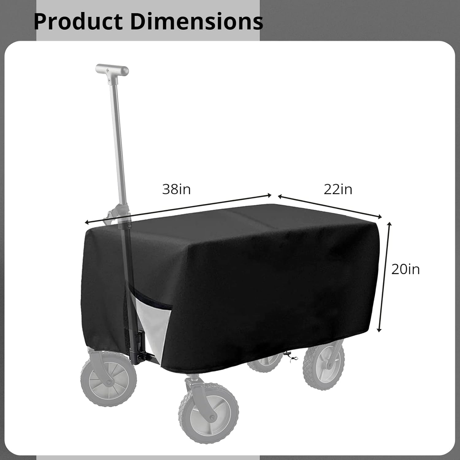 Funda plegable para carro de jardín 600D, cubierta protectora de tela Oxford 600D, impermeable, cubierta resistente al polvo para carros plegables