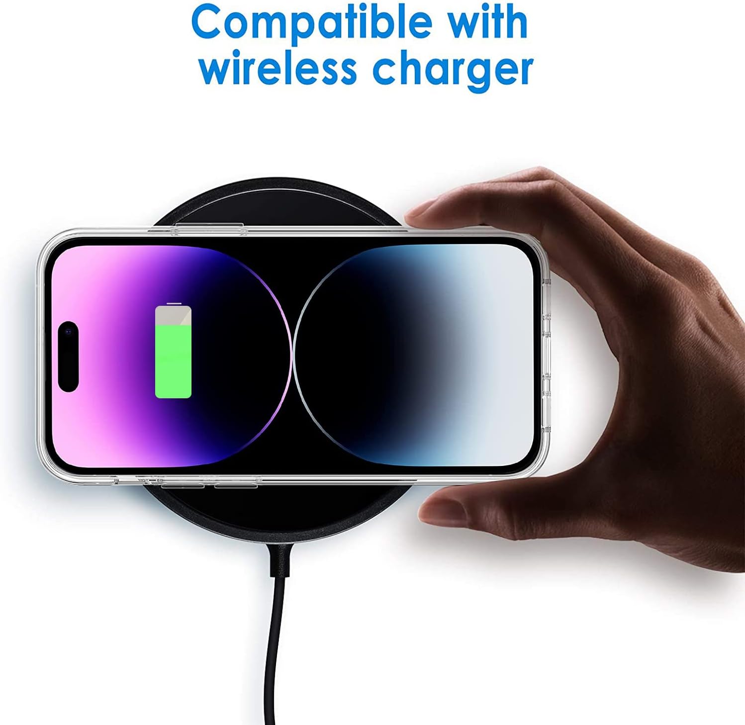 luolnh Funda compatible con iPhone 15 Plus, para mujeres y niñas, a prueba de golpes, transparente, patrón floral, carcasa trasera dura para iPhone
