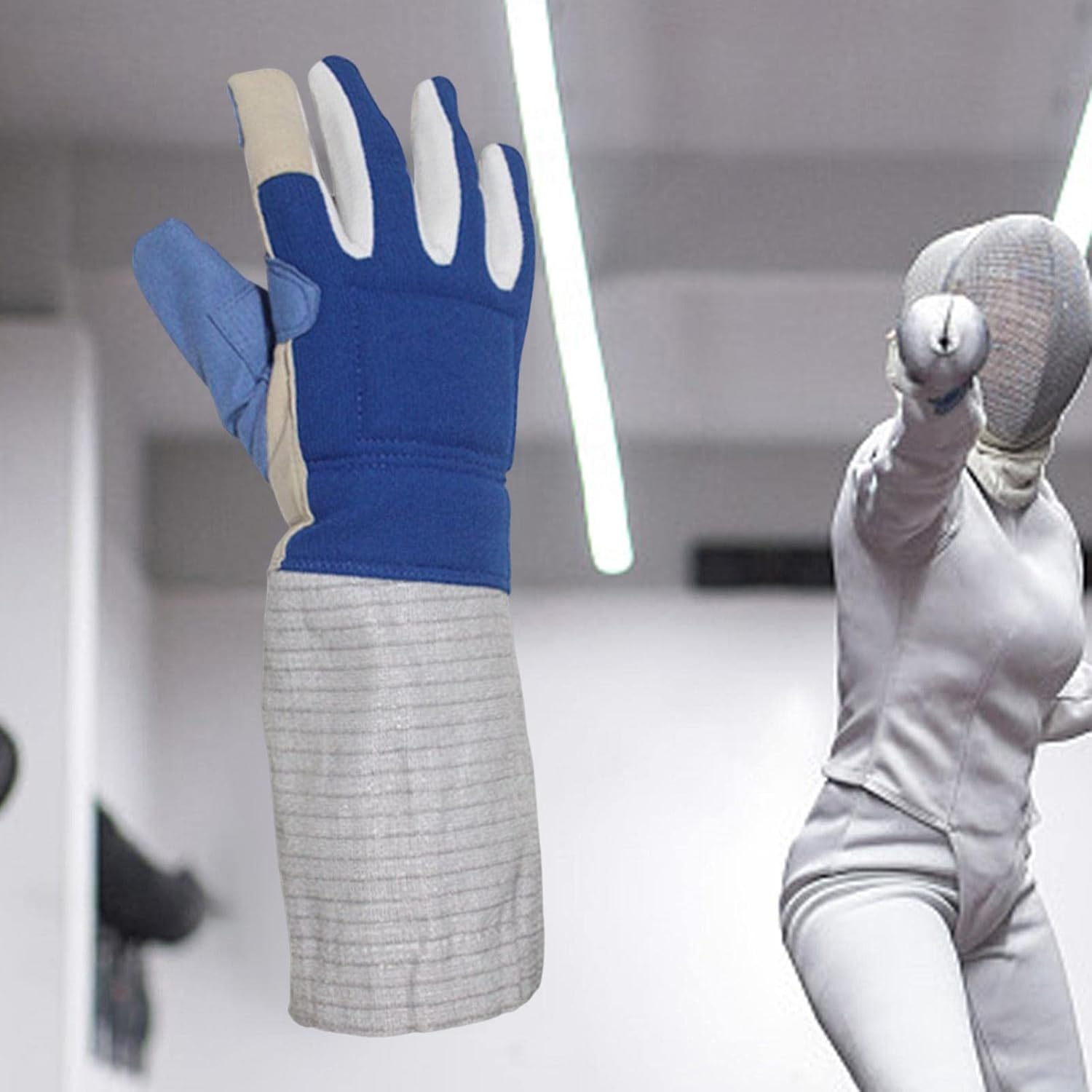 Guante de esgrima, guante de entrenamiento de esgrima, lavable para cerca, entrenamiento de combate, protección especial para papel de espada,