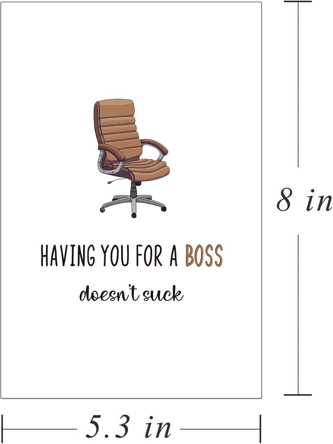 Tarjeta divertida para jefe, tarjeta del día del jefe de broma, tarjeta de agradecimiento del líder del jefe del humor, tarjeta divertida del día