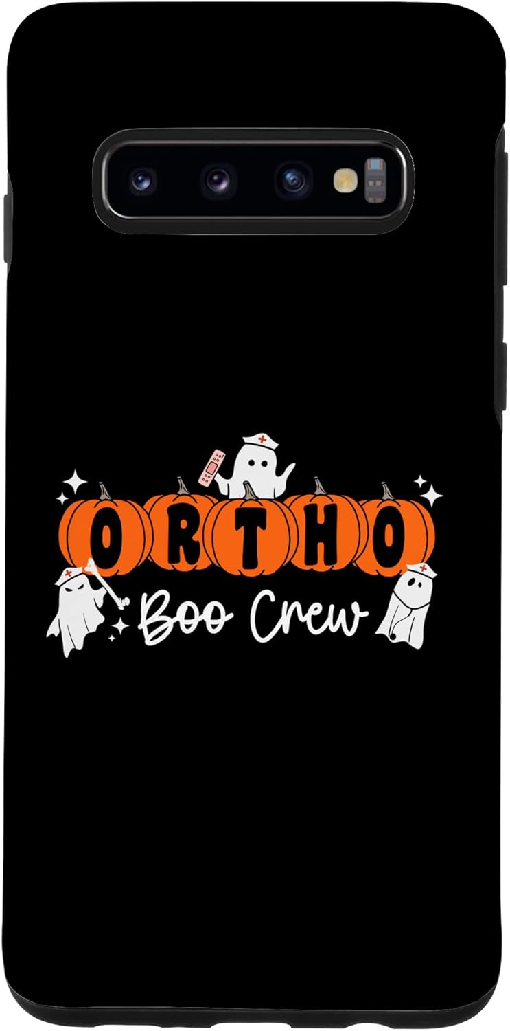 Galaxy S10 Ortho Boo Crew Ghost Pumpkin Orthopedic Nurse Halloween Case