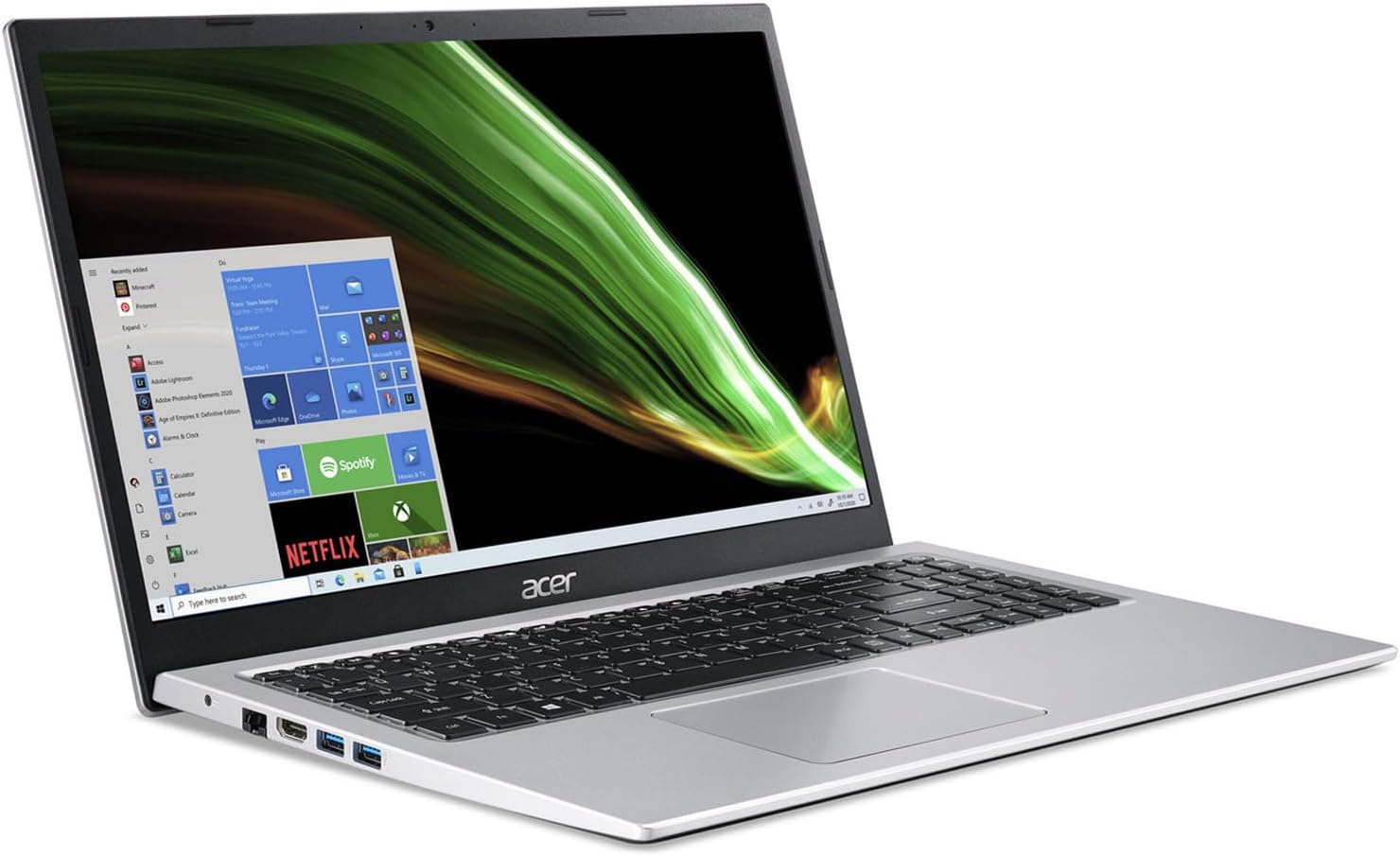 acer Portátil Aspire 3 delgado y ligero, pantalla FHD de 15.6 pulgadas, Intel Core i3-1115G4 de 11 generación hasta 4.1 GHz, 8 GB de RAM, SSD PCIe