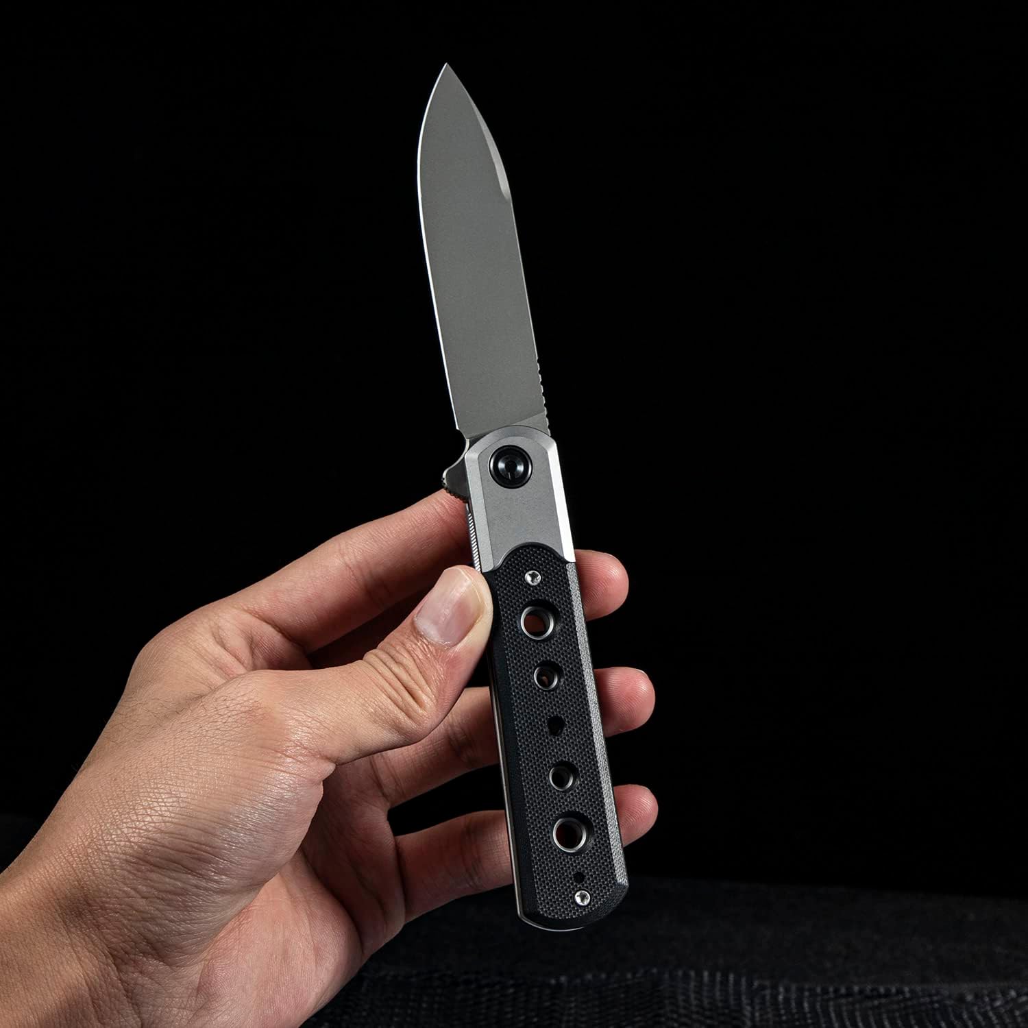CIVIVI Banneret – Cuchillo de bolsillo plegable, hoja Nitro-V de 3.48 pulgadas, mango G10, clip de bolsillo reversible, cuchillo EDC para utilidad,