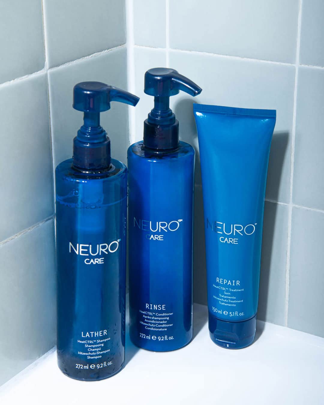 Paul Mitchell Neuro Lather HeatCTRL Champú, cuidado del calor para todo tipo de cabello