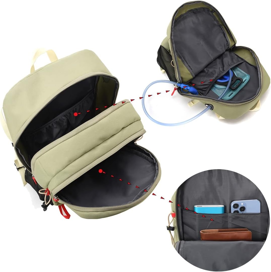 Bseash Mochila de senderismo impermeable de 40L con cubierta de lluvia, bolsa de viaje deportiva al aire libre Daypack para acampar, escalada,