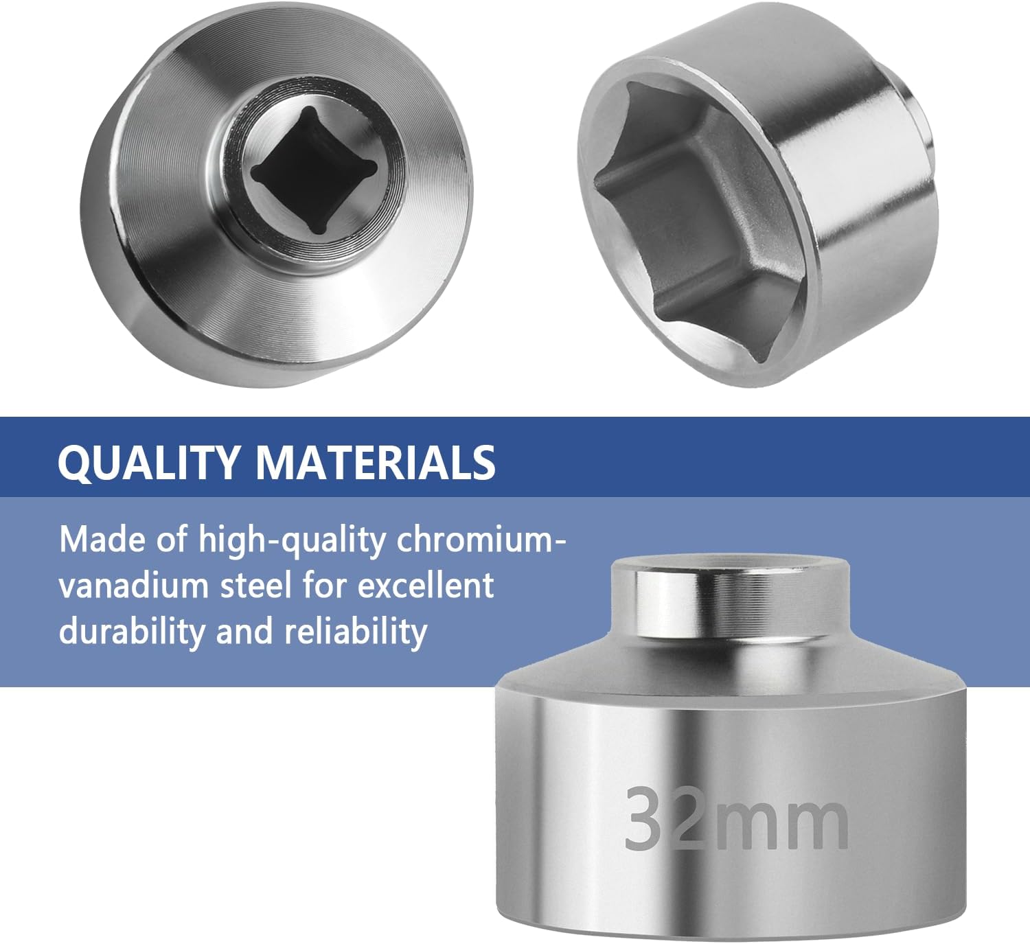 Herramienta de llave de filtro de aceite de 1.260 in, herramienta de extracción rápida de filtro de aceite de 6 puntos, herramienta de enchufe de
