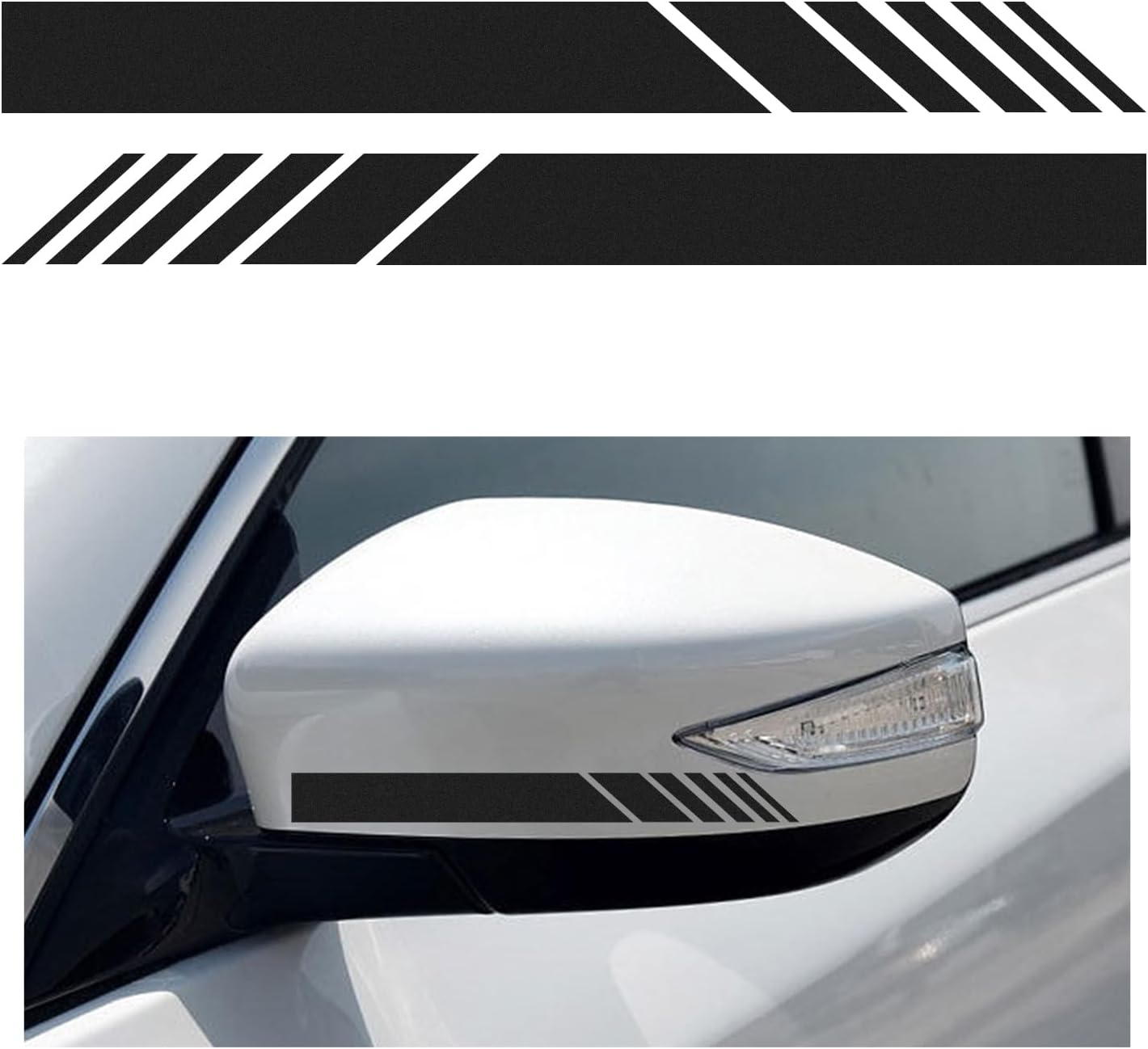 2 calcomanías para espejo retrovisor de automóvil, calcomanías de vinilo impermeable para espejos retrovisores de vehículos, accesorios universales