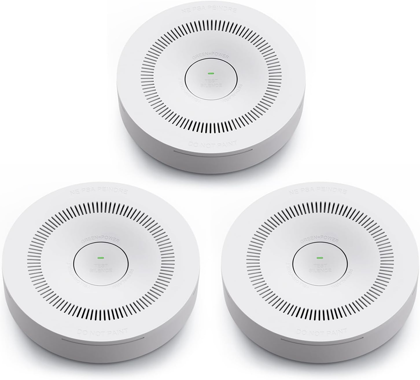 TREATLIFE Detector de humo inteligente WiFi 2 en 1, detector de monóxido de carbono, respaldo de batería, alarma de incendio de humo y CO,