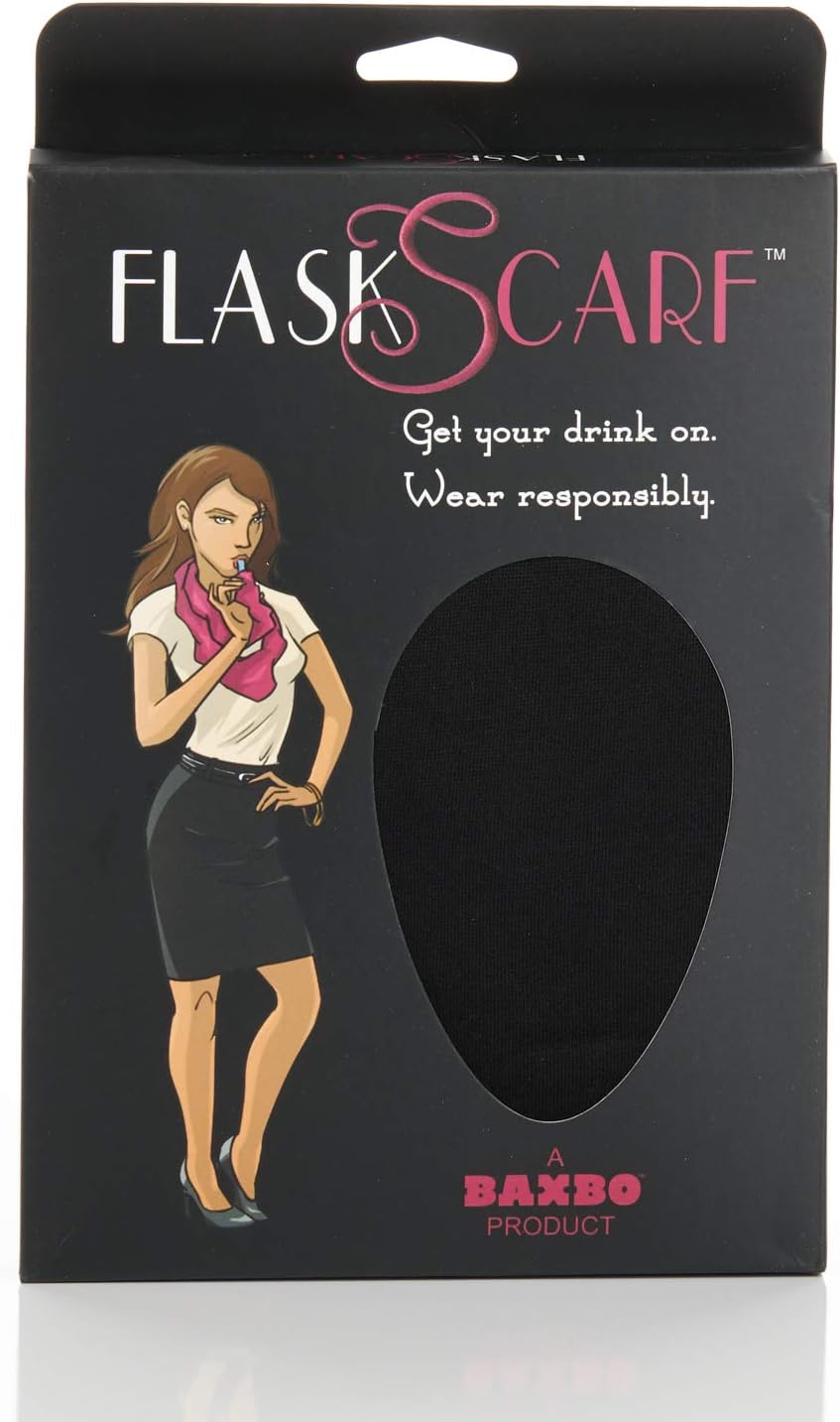 FlaskScarf bufanda cerrada tipo termo, con un depósito de 8 onzas de líquido oculto, para mujer, talla única