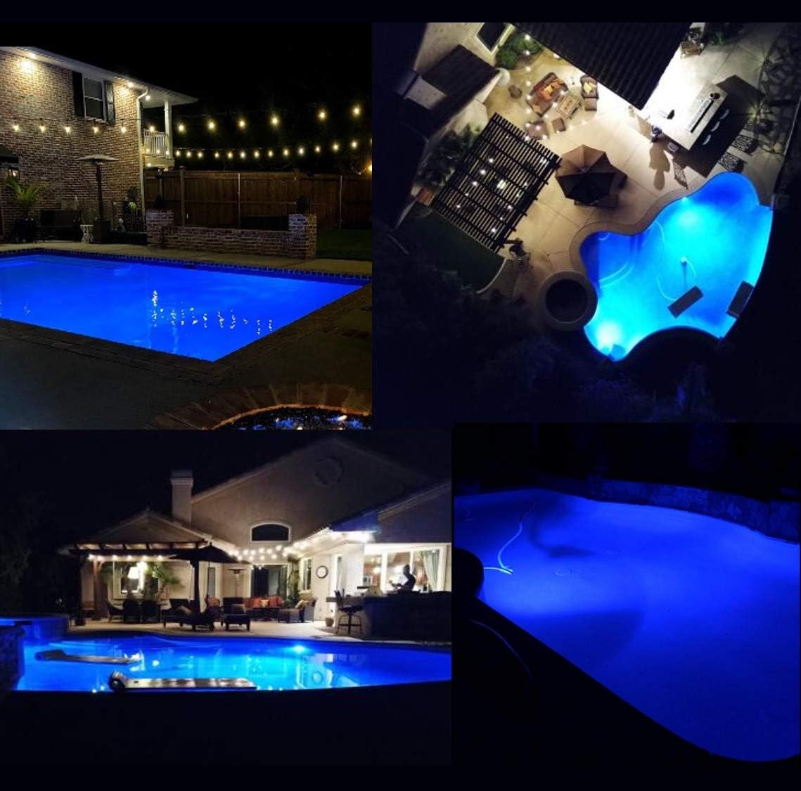 Lámpara LED que cambia de color, 35 vatios, reemplaza a focos incandescentes de 500 vatios en luces de albercas y spa, control remoto, show de 14