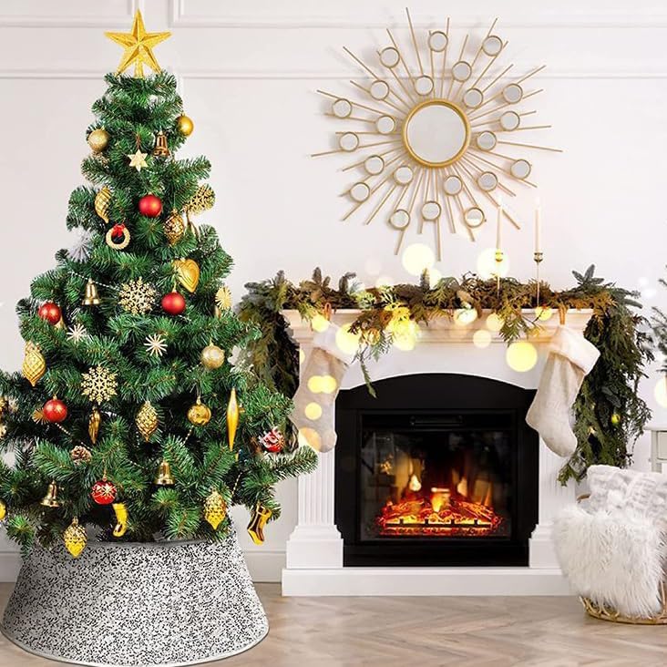 Base de falda para árbol de Navidad, redonda, cuadriláterahexagonal, decoración de tronco, cuello definitivo, varios tamaños, perfecto para