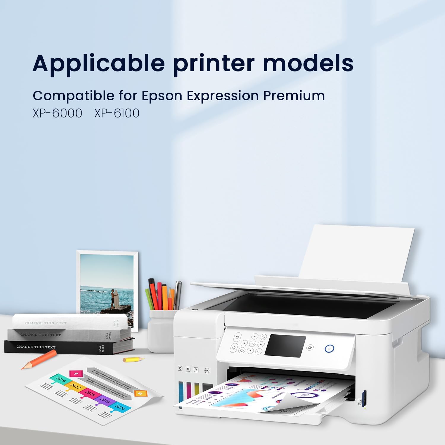 Cartucho de tinta remanufacturado de repuesto para impresora Epson 302XL 302 XL T302 para usar con Expression Premium XP-6100 XP6100 XP6000 XP-6000