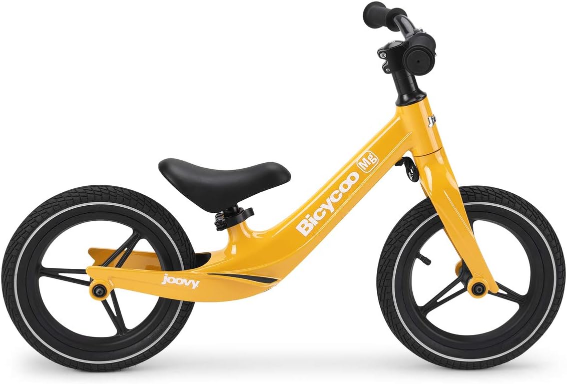Joovy Bicicleta de equilibrio Bicycoo Mg, bicicleta para niños pequeños, Goldy