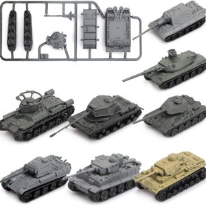 ViiKONDO Kit de modelo de tanque de juguete, vehículo militar escala 1144, 8 piezas de la Segunda Guerra Mundial alemán Tigre Pesado Pantera Mediana ViiKONDO Kit de modelo de tanque de juguete, vehículo militar escala 1144, 8 piezas de la Segunda Guerra Mundial alemán Tigre Pesado Pantera Mediana
