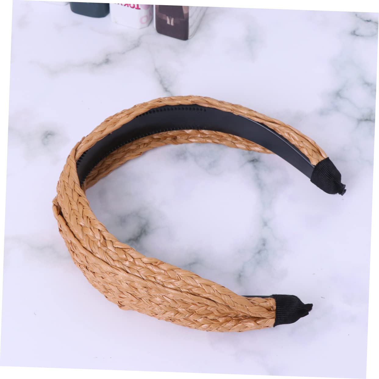 Beaupretty Lazos para el pelo con perlas, bufanda para la cabeza, accesorios para trenzar, diadema de nudo, diadema de nudo, playa, verano,