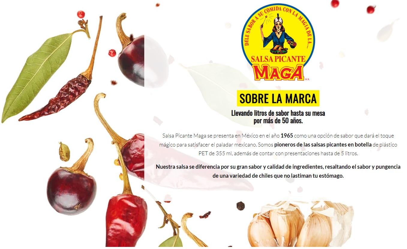 2 botellas grandes  Salsa Maga  Salsa Picante  Salsa picante mexicana  1.5 litros cada uno